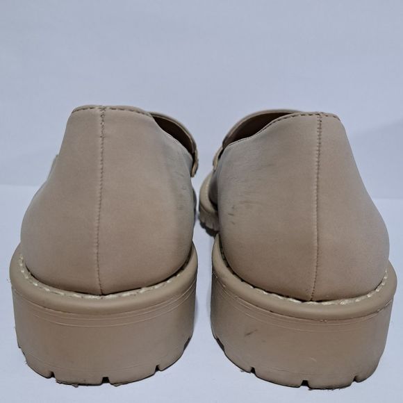 Dolce Vita Catalina Slip On Flats Penny Loafer Platform Size 8.5 Light Tan - Picture 7 of 12